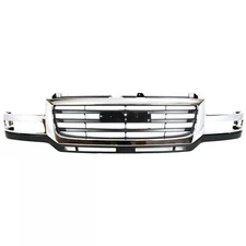 New Front Grille Assembly Chrome Black For 2003-2007 GMC Sierra 3500 19130795