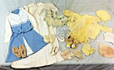 LOT OF VINTAGE BABY GOWN, SHOES AND BONNETS ANTIQUE VINTAGE  A SIZE 6 CHILDS