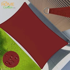 Waterproof Sun Shade Sail Rectangle Canopy Cover UV Block Backyard Patio Deck