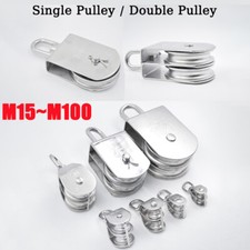 Heavy Duty Single Pulley Single / Double Pulley Wire Rope Chain Traction Lifting