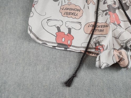 Disney Sleepwear Shorts Mickey & Minnie Juniors Girls Lg(12-14) White Stretch - Picture 8 of 19