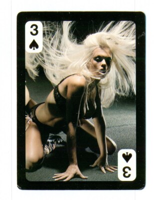 1 x Spielkarte Single Arena Magazin Art Model 3 of Pik Q94