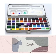 Professional 50 Colors Watercolor Paint Draw Painting  Water Brush Pigments Set