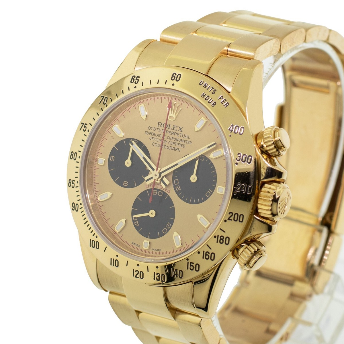 Rolex Daytona 40mm Yellow Gold Champagne Index 