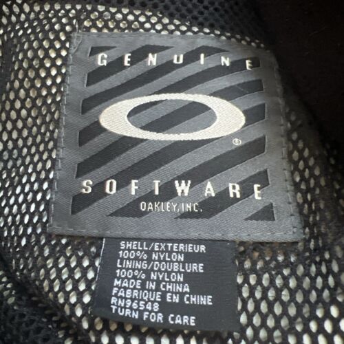 RARE 90s Oakley G Software Tech Utility Nylon Jacket Black Vent Pockets Men's S - Picture 3 of 15