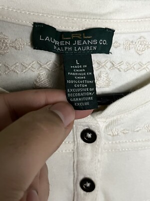 Tシャツ・カットソー Ralph Lauren DRESS SHIRT LONG SLEEVE (712 827063 003 WHITE) Lauren Ralph Lauren Jeans Co Women's White Long Sleeve Shirt