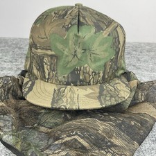 Gander Mountain Hat Mesh Face Mask Camo USA Made Strapback Vintage Hunting