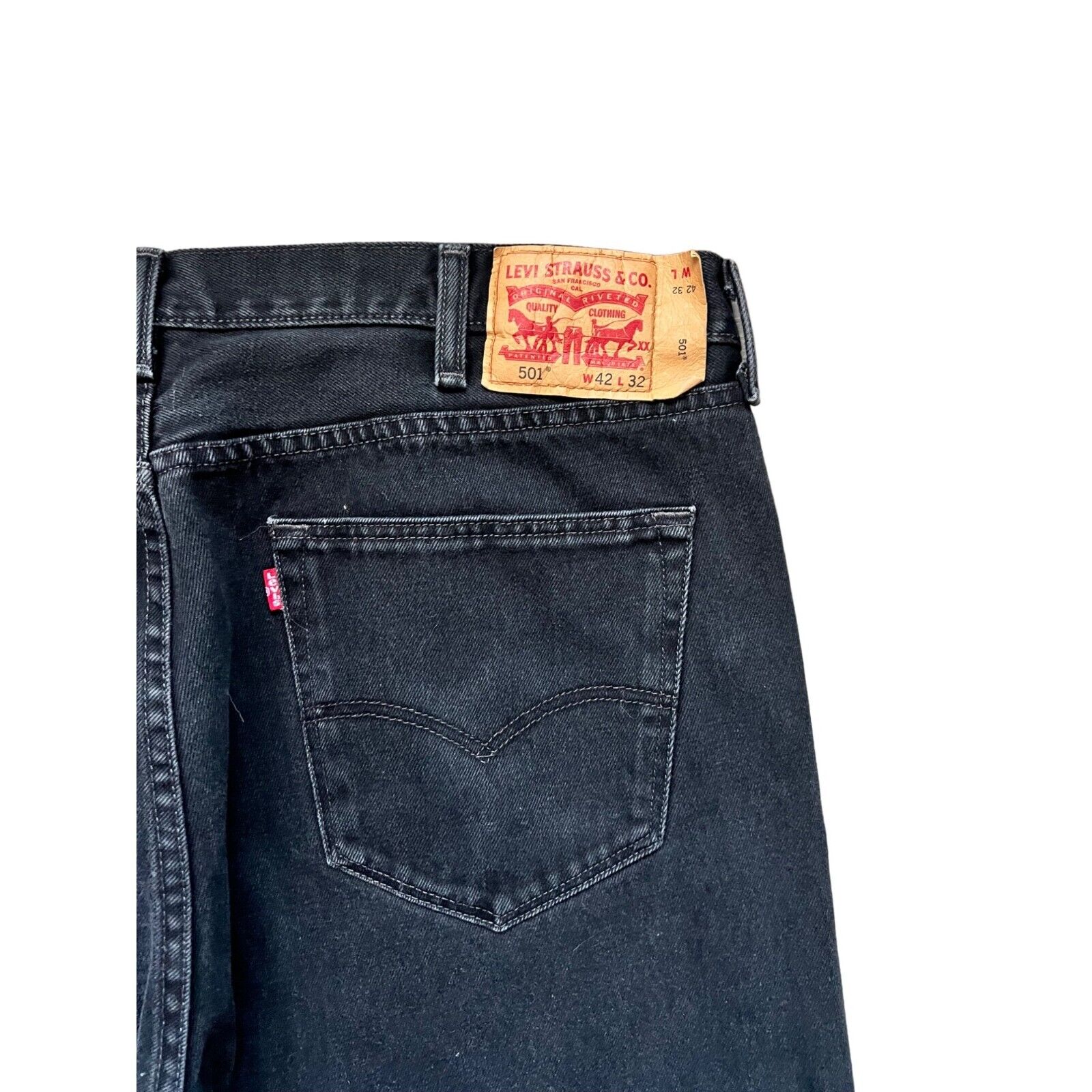 Levi's 501 classic straight leg button fly jeans … - image 3