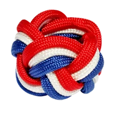 Handmade Scout Neckerchief Slide Woggle Eagle Paracord Turks Head Knot Red Blue