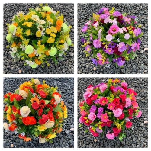 Handmade artificial flower display memorial grave /crematorium/cemetery vase pot - Picture 7 of 131