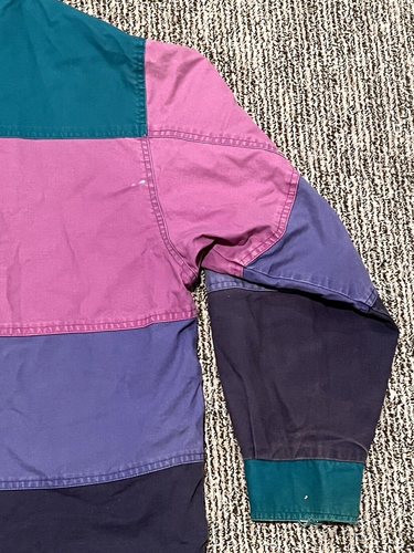 Paris Sport Club Jacket Color Block Coat Women’s Large L 1990’s Colorful Vintage - Picture 13 of 16