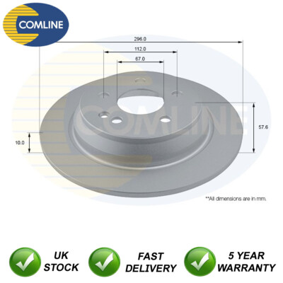 Brake Disc Rear Comline Fits Mercedes Vito 2003- Viano 2003- + Other Models #1