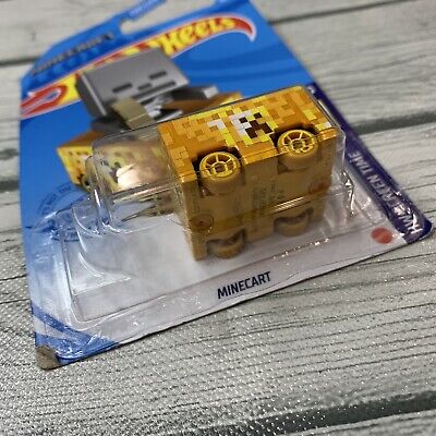 Carrinho Hot Wheels Jogo Minecraft - Trem - Edição Cinema Dourado