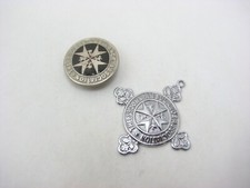 Vintage St John Ambulance Medal (with names ) and a St John Badge  (2)
