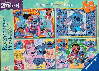 RAVENSBURGER PUZZLE BUMPER PACK*4 x 100 TEILE*DISNEY STITCH*RARITÄT*OVP
