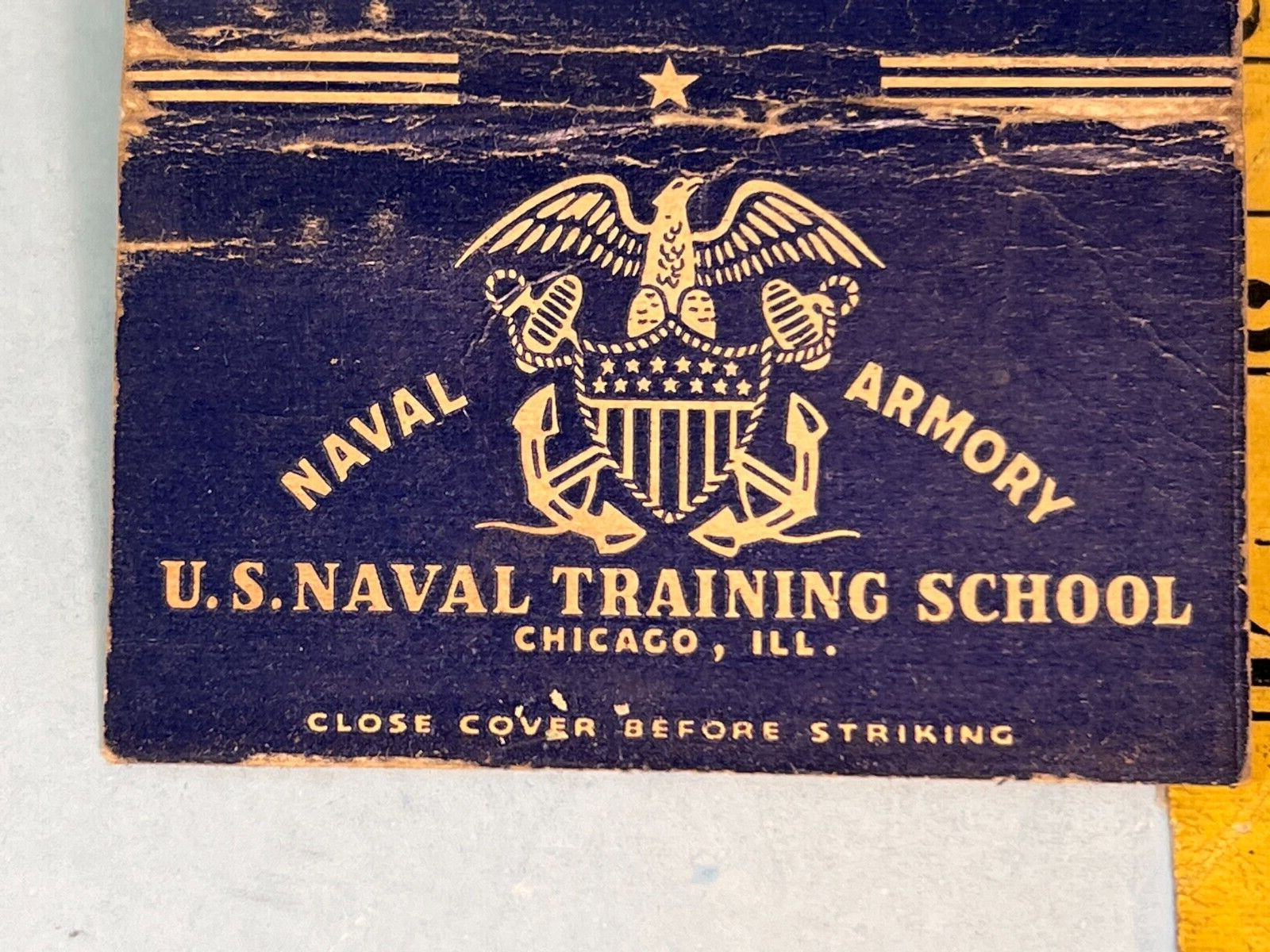 U.S. Naval Training School Naval Armory Billboard Matchbook