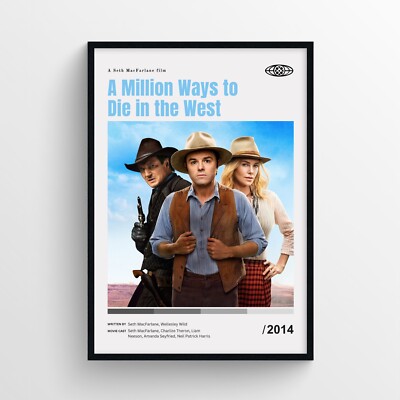 A Million Ways to Die in the West Movie Poster Print, Wall Art - Unframed