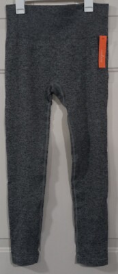 Colsie Womens Size L Seamless Ribbed Leggings Gray