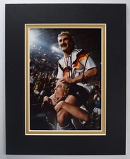 Rudi Voller Signed Autograph 10x8 photo display Germany Football World Cup AFTAL