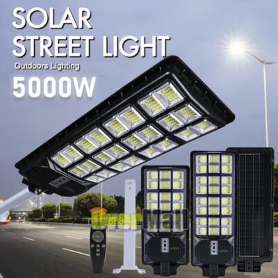 9900000LM Commercial Solar Street Light LED Dusk-to-Dawn IP67 Outdoor Road Light