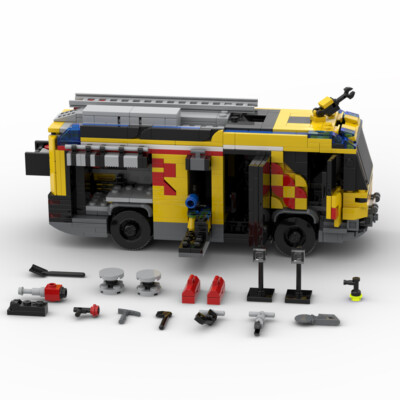 Ultra-modern Hybrid Fire-fighting Vehicle Fire Truck 916 Stück MOC-60616 Neu