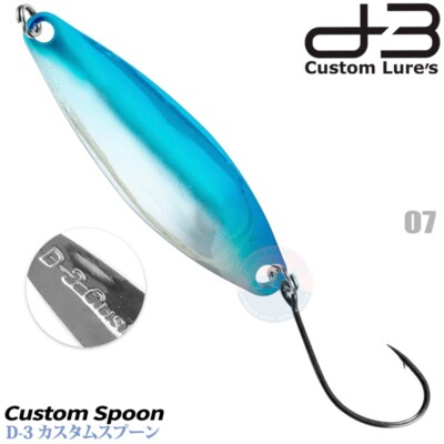 D-3 Custom Custom Spoon 3 g Assorted Colors Trout Spoon