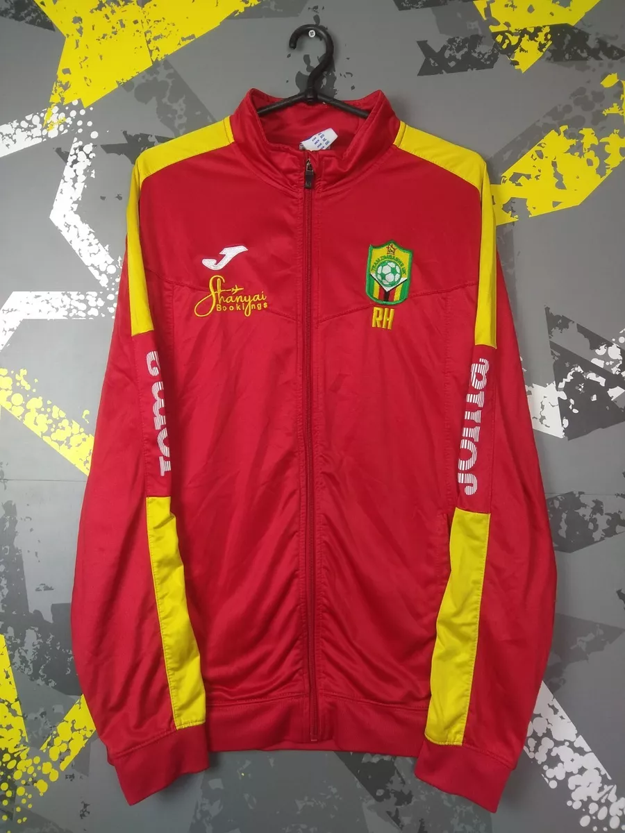 Zimbabwe Team Training Jacket With Zipped Red Joma Polyester Mens Size XL ig93