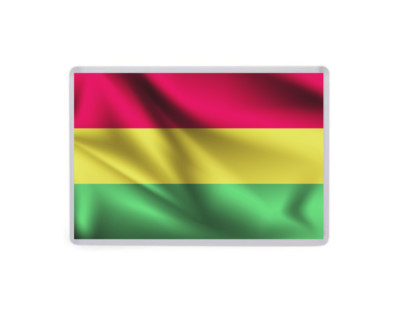 Bolivianische Flagge Jumbo Kühlschrankmagnet - wehende Stilflagge - Bolivien Welturlaub