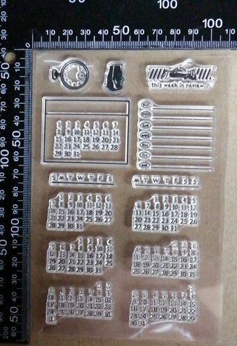 14 Clear Stamps Calander Days Weeks Months Journal Cardmaking Scrapbook Diary - Picture 10 of 12