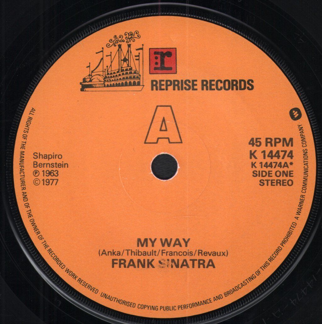 Frank Sinatra My Way 7" vinyl UK Reprise 1977 EP in generic sleeve K14474
