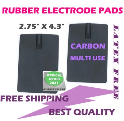 2PS RUBBER ELECTRODE LATEX FREE for CHATTANOOGA VECTRA GENISYS SERIES 2.75''X4.3''