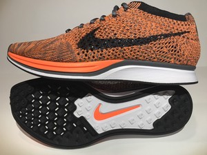 womens 8 5 mens size 7 nike air flyknit racer orange running shoe mens size 8 shoe in women s