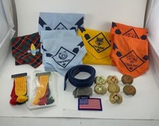Cub Scout Neck Slides, Neckerchiefs, Tiger Cub Hat -U Pick