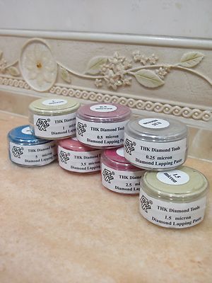 7 bottles THK 20 Gram Diamond polishing lapping paste pastes compound 0.25 - 5 U