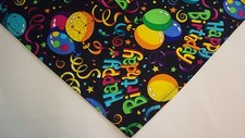 Dog Bandana, Scarf, Tie On, Happy Birthday,  XS, S, M, L