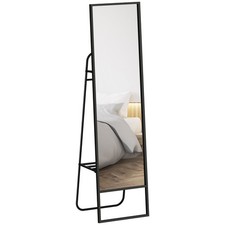 HOMCOM Miroir sur pied 40x38x148.5cm Noir