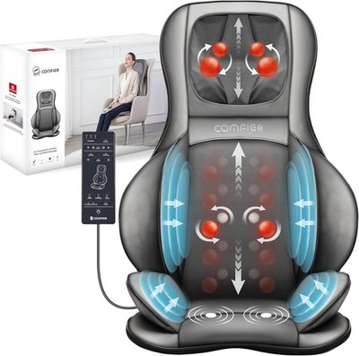 COMFIER Massager Chair with Heat, Shiatsu Neck Back Massager Portable with Compr