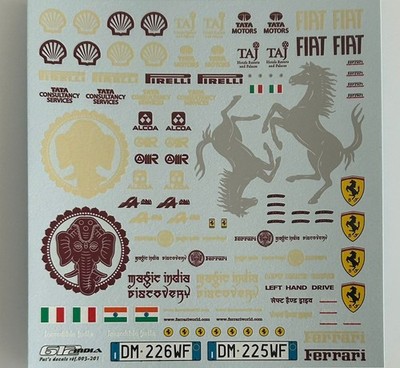 Ferrari 612 Scaglieti INDIA - decal 1/18 -