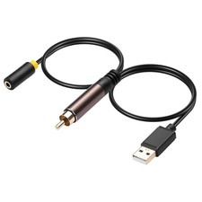 CERRXIAN Digital Coaxial S/PDIF to Analog 3.5mm AUX Audio Cable,RCA Black