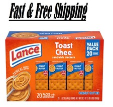 Sandwich Crackers Toastchee Peanut Butter 20 Individually Wrapped Packs