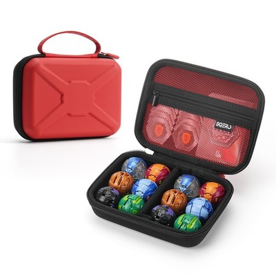 BAKUGAN 収納ケース 赤 青 Case Compatible with 12 Bakugan Figures, 7.00 x 5.71 x 2.48 inches