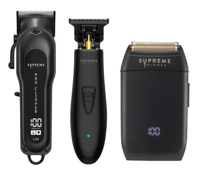 3-in-1 Barber Bundle | Pro Clipper Lite, T-Shaper Trimmer & Crunch Foil Shave...