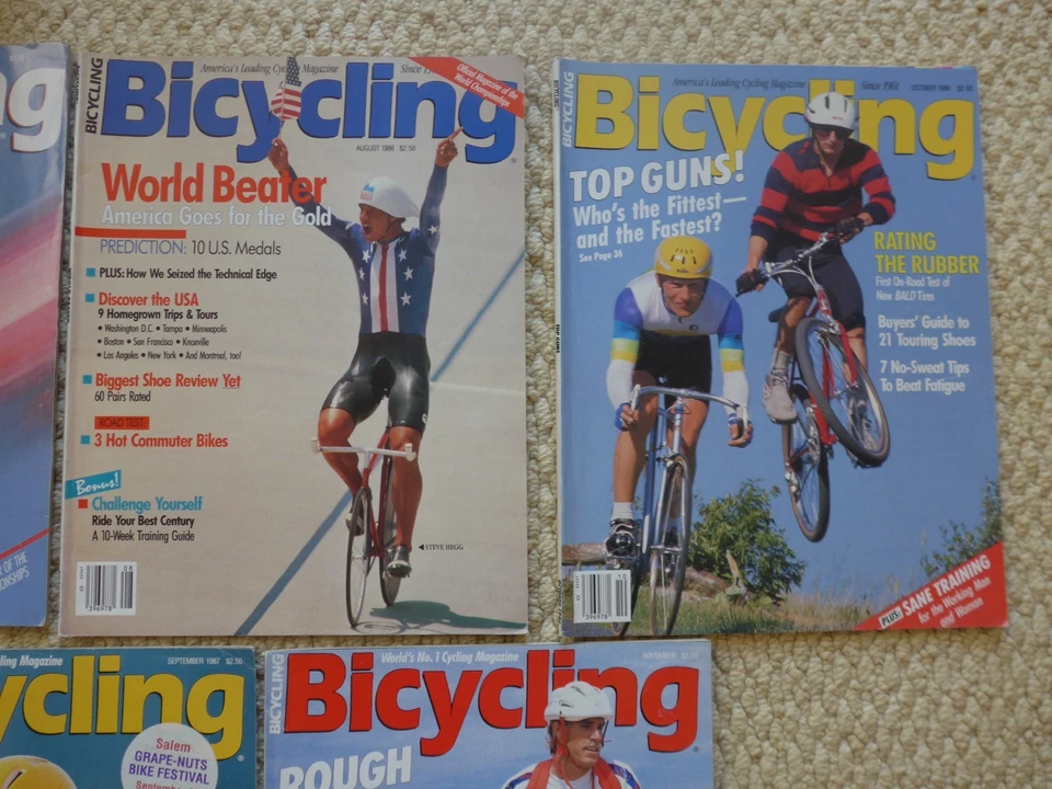1986 and 1987 Bicycling Magazine 5 Issue Lot - Image 3 of 4