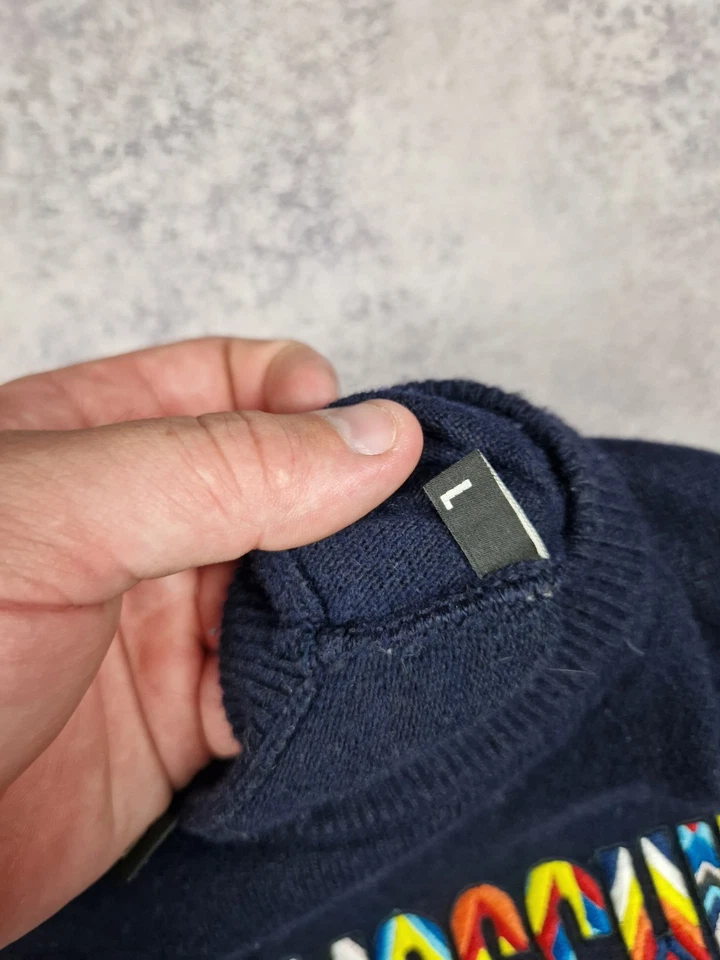 Vintage Love Moschino Sweater Wool Men's Luxury Big Logo Y2K Long Sleeve Size M - Image 4 of 4