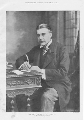 ARTHUR SULLIVAN englischer Komponist - antiker Druck 1900