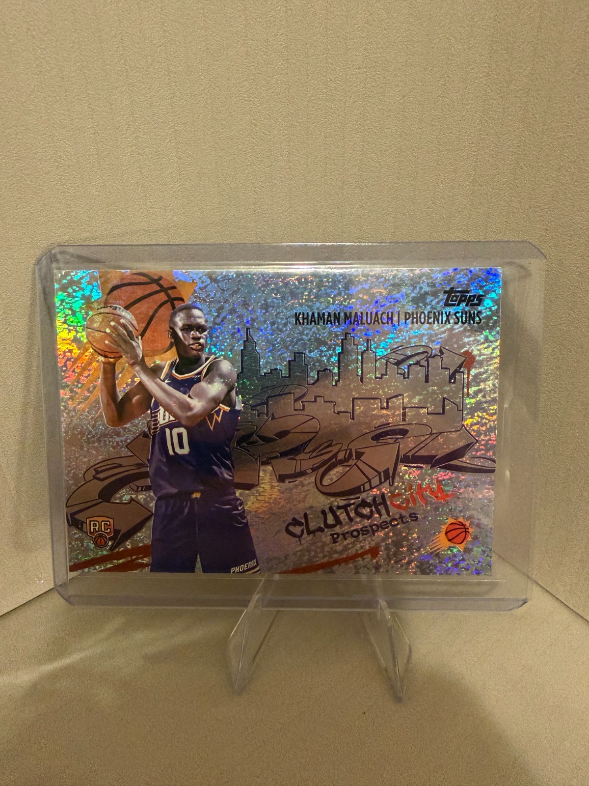 2025-26 Topps Khaman Maluach Clutch City Prospects Holo Foil #CC-10 Phoenix Suns