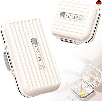 MARKE PTYISM Ptyism 2 Stück Pillendose für Unterwegs?Groß und Klein-White?Tablettenbox 7 ta