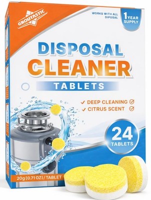 Garbage Disposal Cleaner   24 Pack Foaming Sink Deodorizer & Drain Cleaner, F...