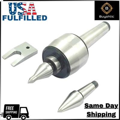 CNC Lathe Live Revolving Center MT4 w/ Interchangeable Tips 10 Microns-USA STOCK
