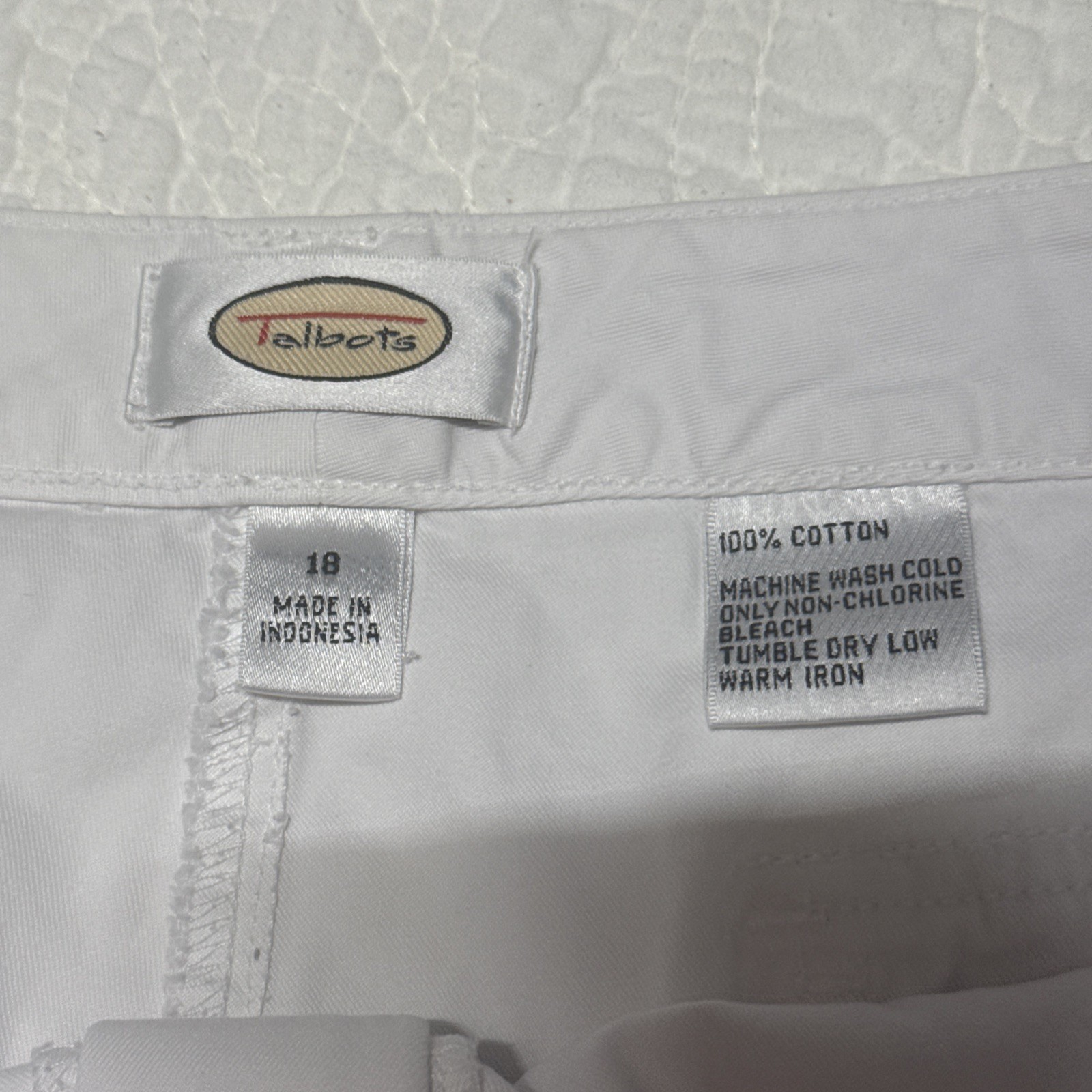 Talbots White Pleated Pants Button Zip Pockets So… - image 8